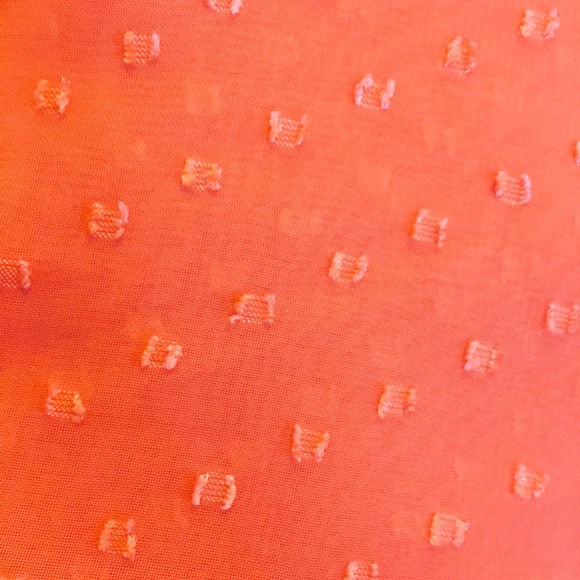 🌈3/$15 Express Orange Cip Dot Chiffon Dress SZ2 - Picture 3 of 6